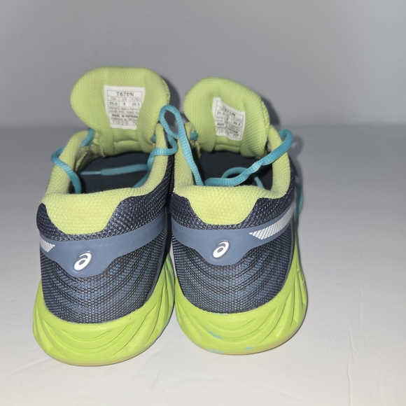 Asics FuzeX Lyte Blue Green Grey Running Athletic Shoes T670N Women's Size 8 - Picture 3 of 9